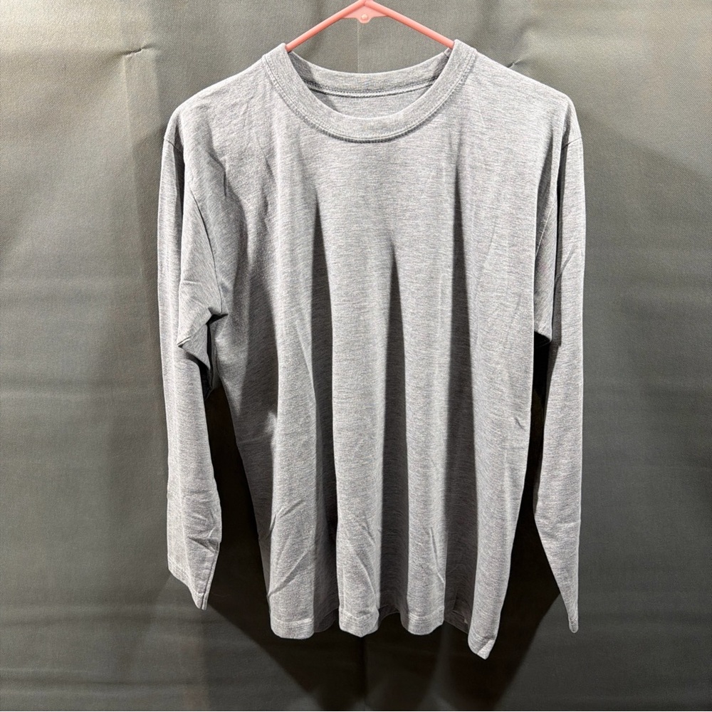 Gray Unbranded T-Shirt Ultra Cotton LONG SLEEVE Men's Size Large / 2 Available